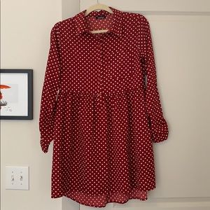 Red and White Polka Dot Dress